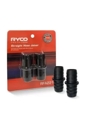 Original Ryco Barbed Straight Hose Joiner for 19mm ID PCV Hose - Twin Pack - RFA221