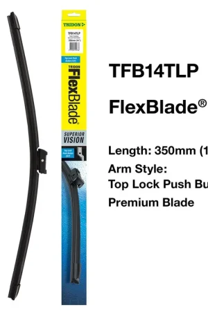 Tridon Flexblade - Top Lock Push Button 14In - Tfb14Tlp Reduced Price
