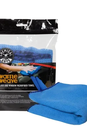 Deal Chemical Guys Waffle Weave Towel Blue - MIC708