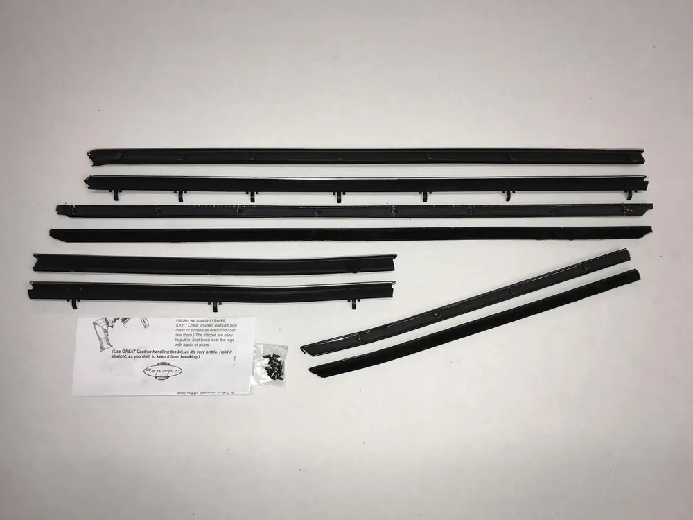 Original Window Sweeps Felt Kit for 1966-1967 Pontiac GTO Lemans 2 Door Convertible