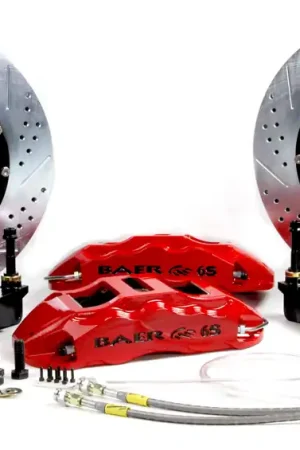 Buy Online Baer Brakes 4261582FR-11 Baer Brakes 15" Extreme+ Front Brake Kit, Fire Red, Slot, ARP Studs