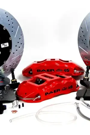 Baer Brakes 4302470FR-1 Baer Brakes 14" Extreme+ Rear Brake Kit, Fire Red, Slot Buy Online