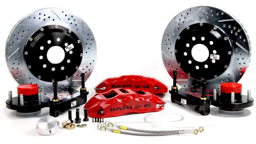 Discount Baer Brakes 4261104HO-11 Baer Brakes 14" Extreme+ Front Brake Kit, Hugger Orange, Slot, ARP Studs