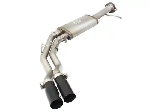 aFe Power Rebel Series 3in to 2-1/2in Stainless Steel Cat-Back Exhaust w/Black Tip for Ford F-150 10-14 V8-6.2L #49-43071-B Genuine