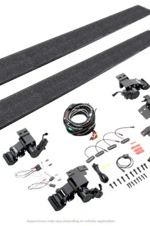 Go Rhino 2021-2024 Ford Bronco 2dr E-BOARD E1 Electric Running Board Kit (No Drill) - Bedliner Coating Worldwide Shipping