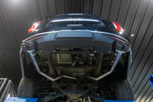 Final Sale MBRP 2021-2026 Chevy Tahoe / GMC Yukon (5.3L / 6.2L) T304 SS 3in Cat-Back Dual Split Exhaust - Quad Carbon Fiber Tips (AT4 / Denali / RST / High Country / Z71) - S50573CF