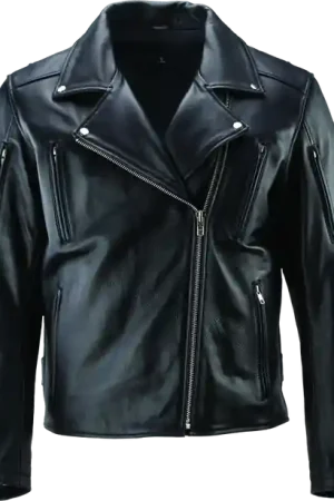 Super Sale River Road Ironclad Classic Leather Jacket Black - 2XL