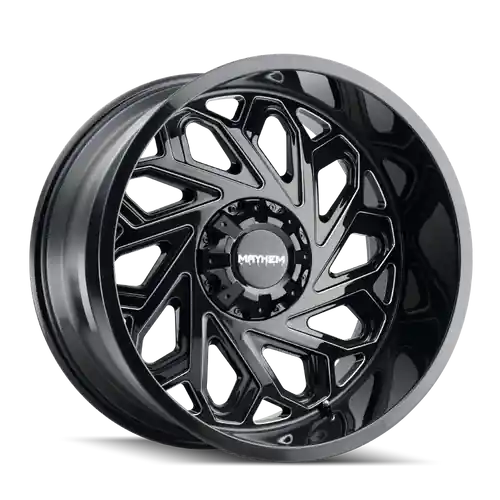 Buy Today Mayhem 8112 Essex 20x10 / 8x170 BP / -19mm Offset / 125.2mm Hub Black w/ Milled Spokes Wheel
