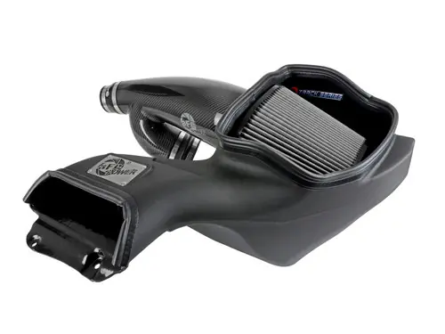 Worldwide Shipping aFe 17-20 Ford F-150/Raptor Track Series Carbon Fiber Cold Air Intake System With Pro DRY S Filters - 57-10010D