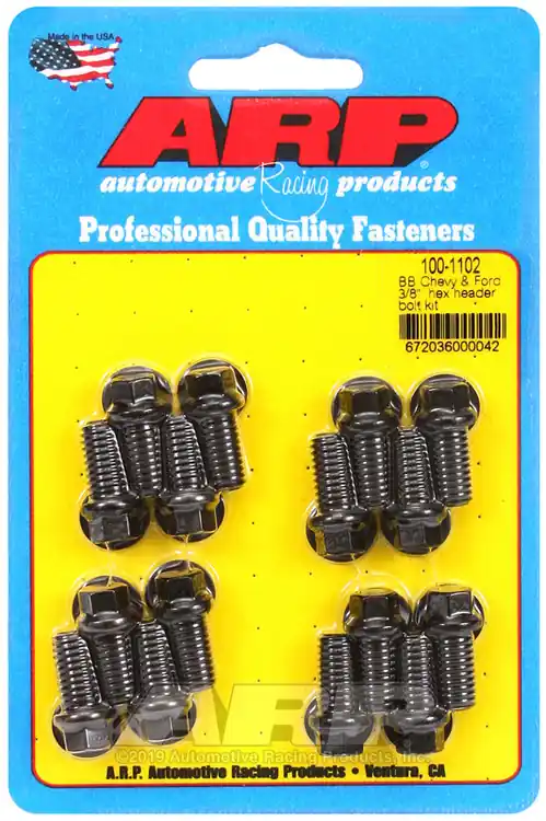 ARP Big Block Chevy & Ford 3/8 Inch Hex Header Bolt Kit for High-Performance Exhaust Systems Fast Shipping