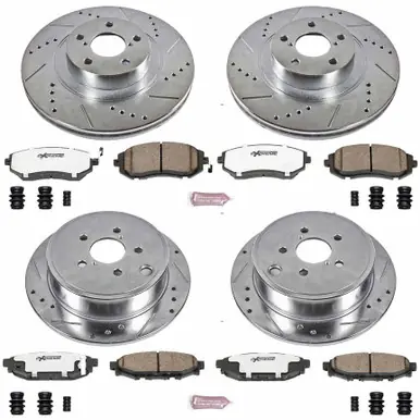 Trusted Brand Power Stop 09-10 Subaru Forester Front & Rear Z26 Street Warrior Brake Kit