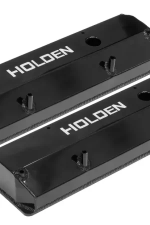 Last Chance Proflow Valve Covers Aluminium Fabricated Black Tall For Holden 253 308 For Holden Logo Pair