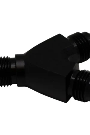 Hassle-Free Returns Deatschwerks 6AN to 6AN to 6AN Y Block Fitting Anodized Matte Black
