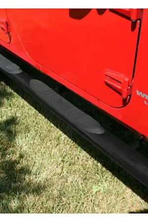 Rugged Ridge 4 1/4-In Oval Side Step Black 07-18 Jeep Wrangler Unlimited JK Sale