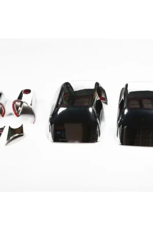 Special Offer Rugged Ridge 4-Pc Mirror/Arm Cover Kit Chrome 07-18 Jeep Wrangler JK