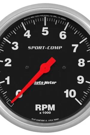 Limited Offer Autometer 5" In-Dash Tachometer 0-10,000 RPM Sport-Comp
