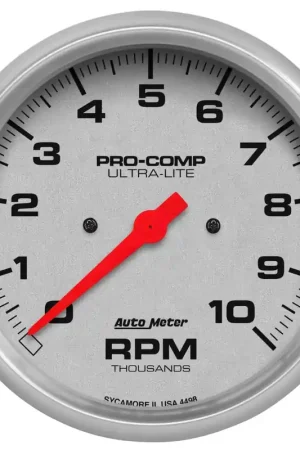 Crafted Autometer 5" In-Dash Tachometer 0-10,000 RPM Ultra-Lite