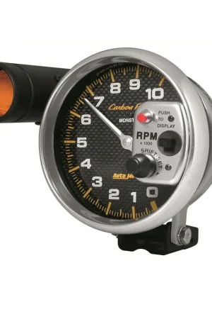 Autometer 5" Pedestal Tachometer 0-10,000 RPM Carbon Fiber Crafted