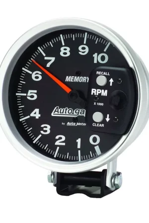 Autometer 5" Pedestal Tachometer 0-10,000 RPM Memory Black Auto Gage Certified