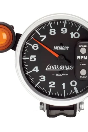 Buy Direct Autometer 5" Pedestal Tachometer 0-10,000 RPM Memory Shift Light Black Auto Gage
