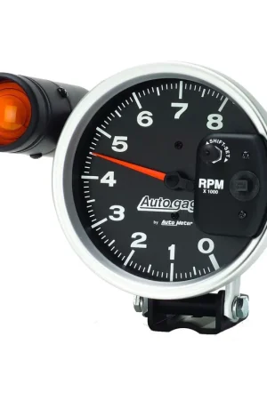 Bargain Autometer 5" Pedestal Tachometer 0-8,000 RPM Shift Light Black Auto Gage