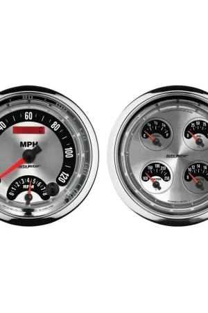 Clearance Autometer 5" Quad Gauge 8K RPM/120 MPH/100 PSI/100-250 °F/8-18V/240-33 American Muscle