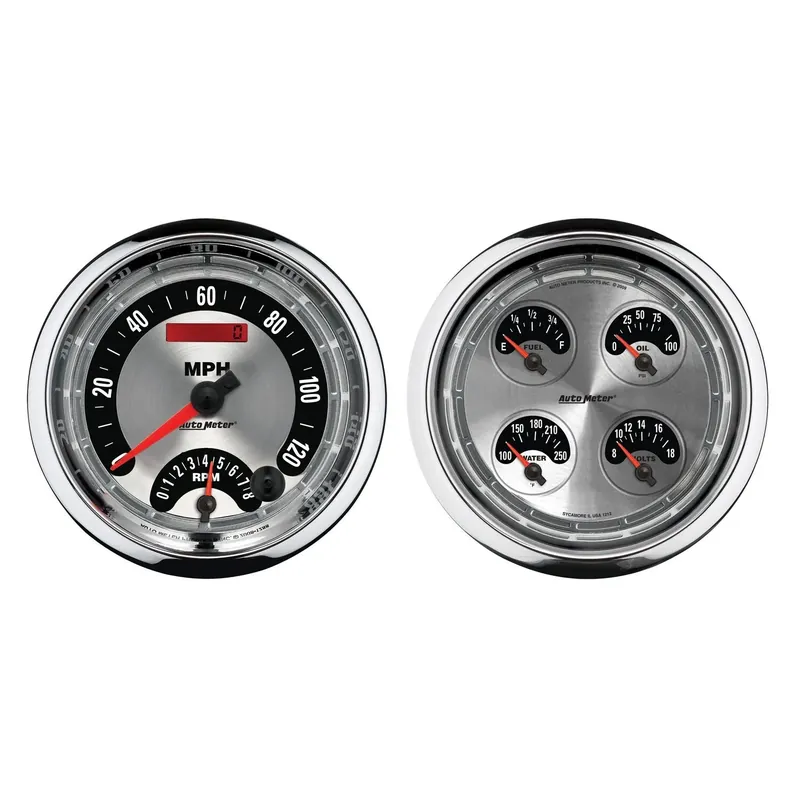 Clearance Autometer 5" Quad Gauge 8K RPM/120 MPH/100 PSI/100-250 °F/8-18V/240-33 American Muscle