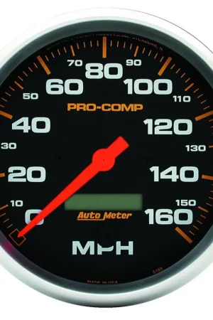 Luxury Autometer 5" Speedometer 0-160 MPH Electric Pro-Comp