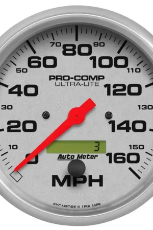 Limited Edition Autometer 5" Speedometer 0-160 MPH Electric Ultra-Lite
