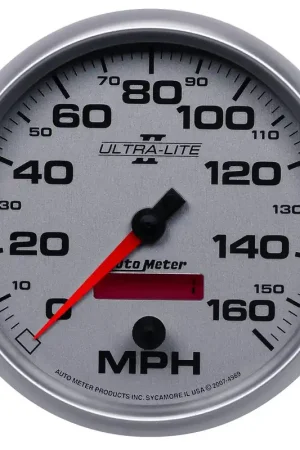 Handmade Autometer 5" Speedometer 0-160 MPH Electric Ultra-Lite II