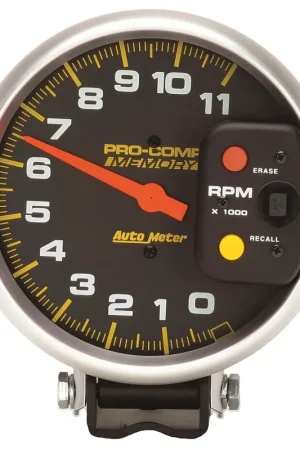 Autometer 5" Tachometer 0-11,000 RPM Pedestal W/Peak Memory Pro-Comp Trusted Brand