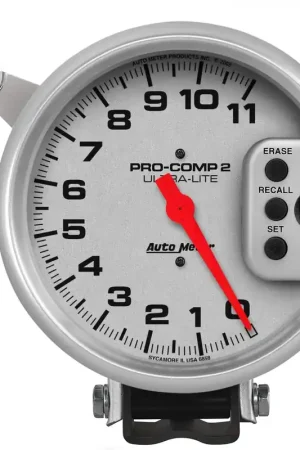 Autometer 5" Tachometer 0-11,000 RPM Pedestal w/Quick Lite W/Peak Memory Ultra-Lite Wholesale