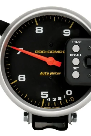 Autometer 5" Tachometer 0-9000 RPM Pedestal Dual Range w/Quick Lite & Peak Memory Pro-Comp Next Day Delivery