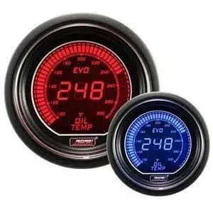 Order Now ProSport 52mm 'Evo' Oil Temperature Gauge - Red/Blue - Fahrenheit