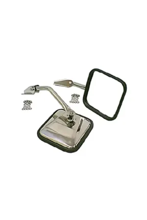 Rugged Ridge 55-86 Jeep CJ Stainless Steel Side Mirror Kit Deal