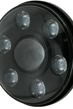 Limited Offer Ignite 7" LED Headlight 9-36V High/Low Bean - Black Face 7LEDs 65 Watt