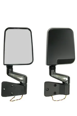 Rugged Ridge 87-02 Jeep Wrangler YJ/TJ Black Door Mirror Kit w/ LED Turn Signals Markdown
