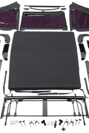 Weekend Sale Rugged Ridge 97-06 Wrangler TJ Voyager Soft Top 2DR - Black Diamond