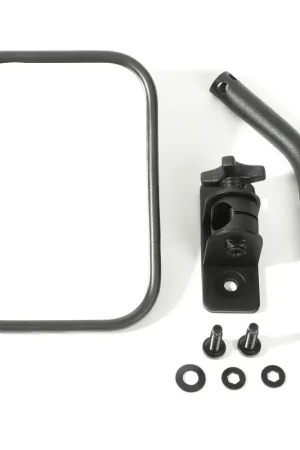 Markdown Rugged Ridge 97-18 Jeep Wrangler Textured Black Rectangluar Quick Release Mirror