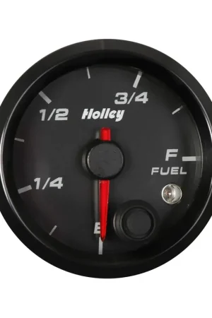 Holley Analog Style Fuel Level Gauge Black Face 2-1/16" Fuel Level Gauge- logo Free Shipping