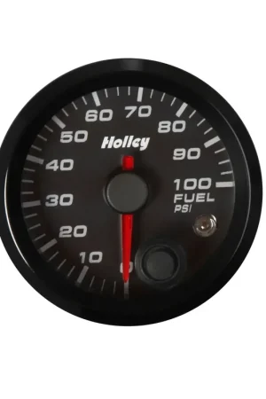 High Quality Holley Analog Style Fuel Pressure Gauge Black 2-1/16" Fuel Pressure 0-100psi- logo