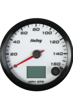 Holley Analog Style Speedometer White Face, 3-3/8" 160 MPH GPS Speedometer with Odometer Don’t Miss Out