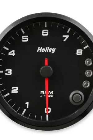 Free Returns Holley Analog-Style Tachometer Black 3-3/8" Tachometer 0-8K Standalone w/ Internal Shiftlight- logo