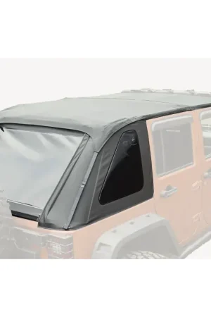 Rugged Ridge Bowless Soft Top Black Diamond 4-Door 07-18 Jeep Wrangler JK Genuine