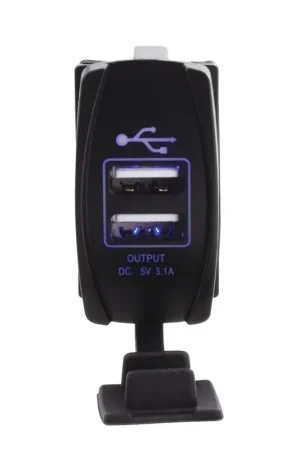 Hulk 4x4 Carling Rocker Dual Usb Blue LED 3.1A In Total Premium