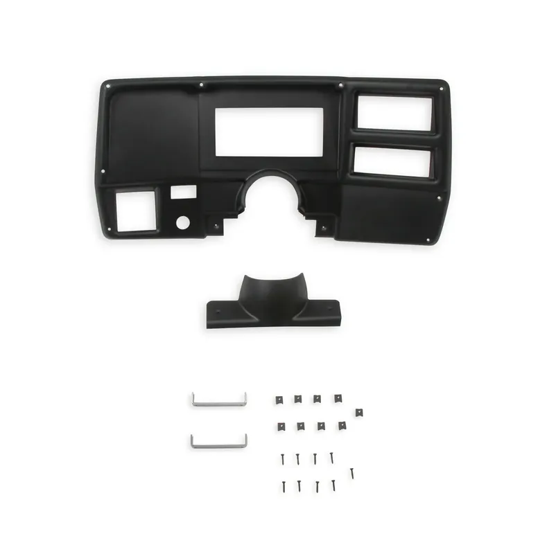 Genuine Holley EFI Dash Bezels for the 6.86" Dashes 1973-1983 CHEVY/ GMC TRUCK BLACK DASH PANEL w/A/C vent Openings