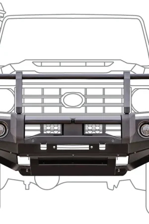 Wholesale Ironman 4x4 Deluxe Commercial Bull Bar - Black (Landcruiser 84-07)