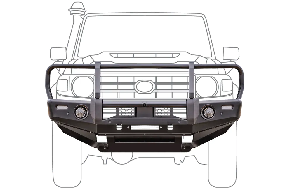 Wholesale Ironman 4x4 Deluxe Commercial Bull Bar - Black (Landcruiser 84-07)