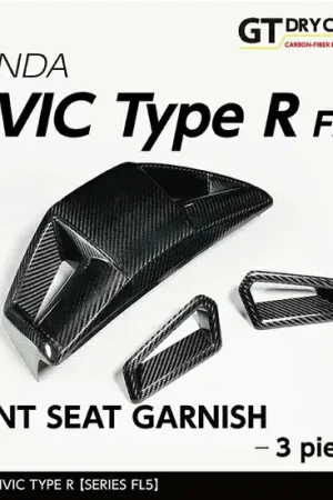 Luxury Andro Motorsports Drycarbon Front Seat Garnish (Civic Type R 22+)