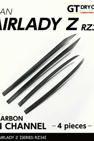 Andro Motorsports Drycarbon Rain Channel 4pcs (400Z/Fairlady Z 22+) Instant Buy
